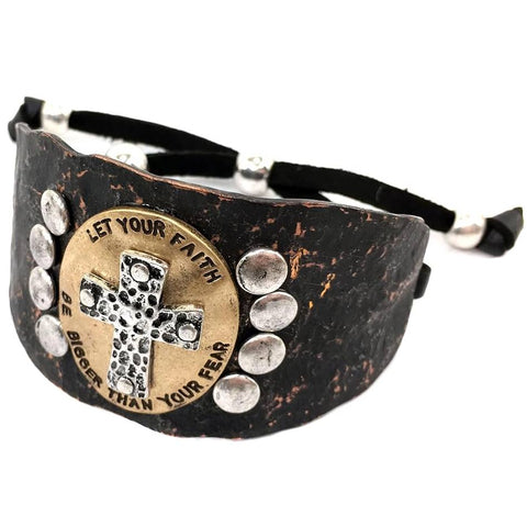 Let Your Faith Be Bigger Than Your Fear Cuff Bracelet
