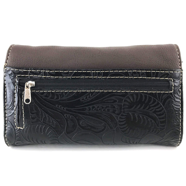 Turquoise Stone Western Women's Crossbody Wallet
