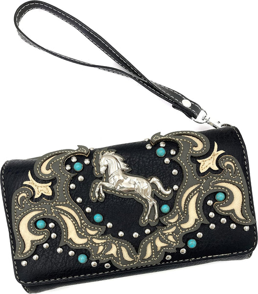 Horse Icon Western Women's Crossbody Wallet