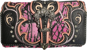 Floral Camouflage Western Wallet