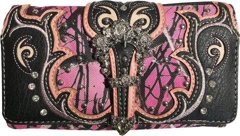 Floral Camouflage Western Wallet