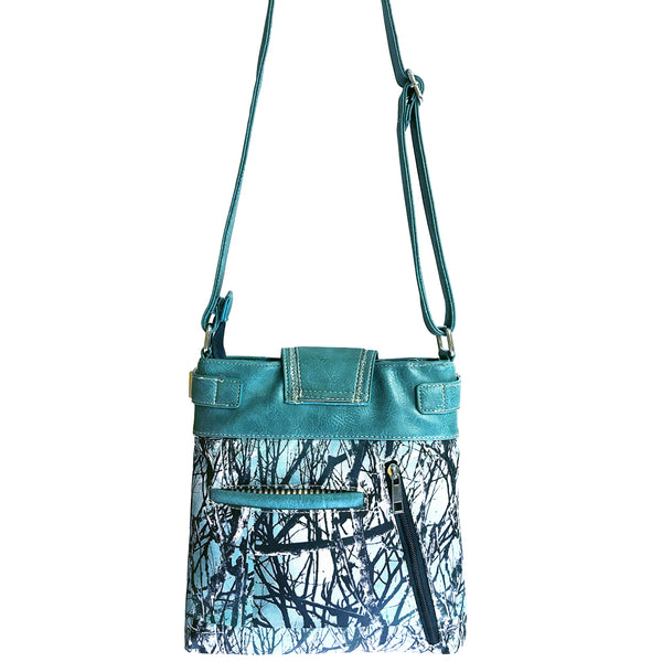 Rhinestone Buckle Branch Camouflage Crossbody Bag