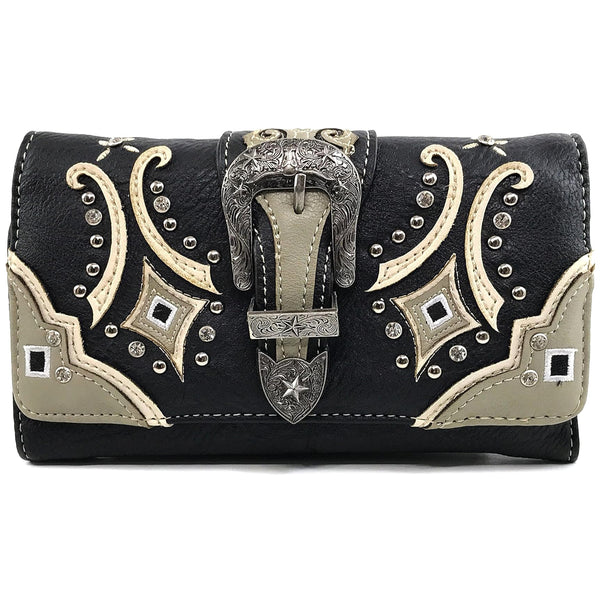 Longhorn Buckle Native Kite Western Crossbody Wallet