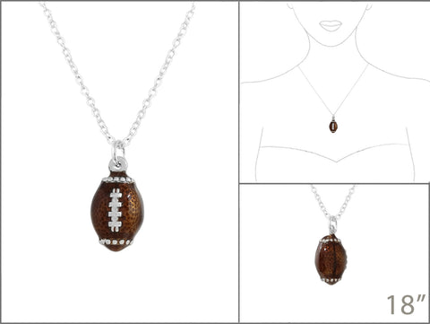 Football Shaped Epoxy Necklace