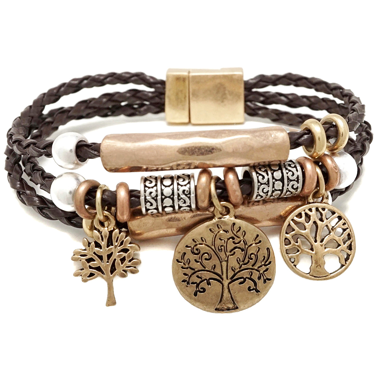 Tree of Life Bohemian Leather Bracelet