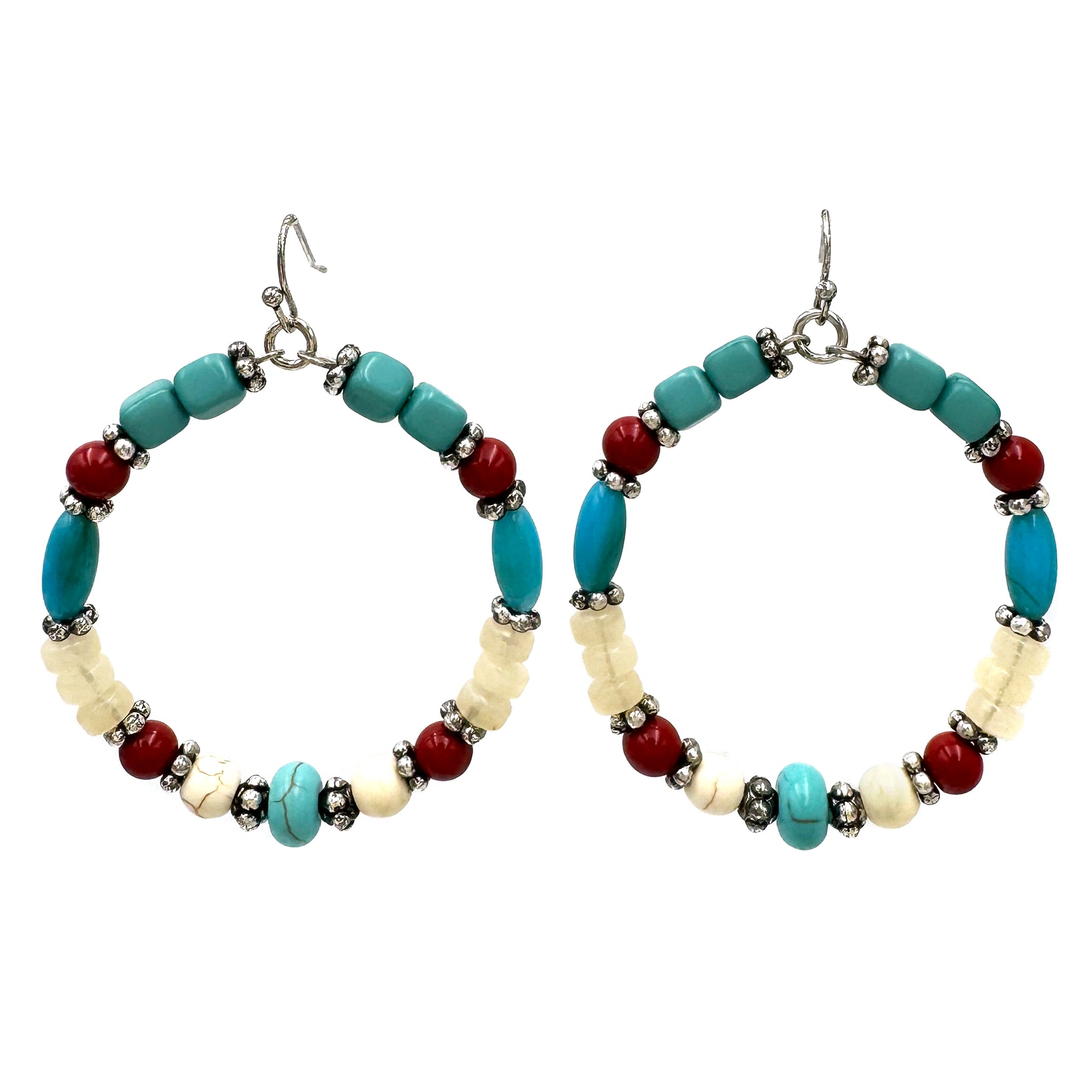 Southwestern Beads Circle Earrings