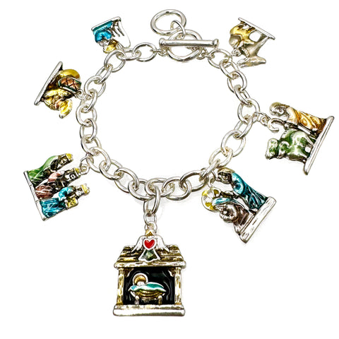 Christmas Nativity Wise Men Chain Toggle Bracelet