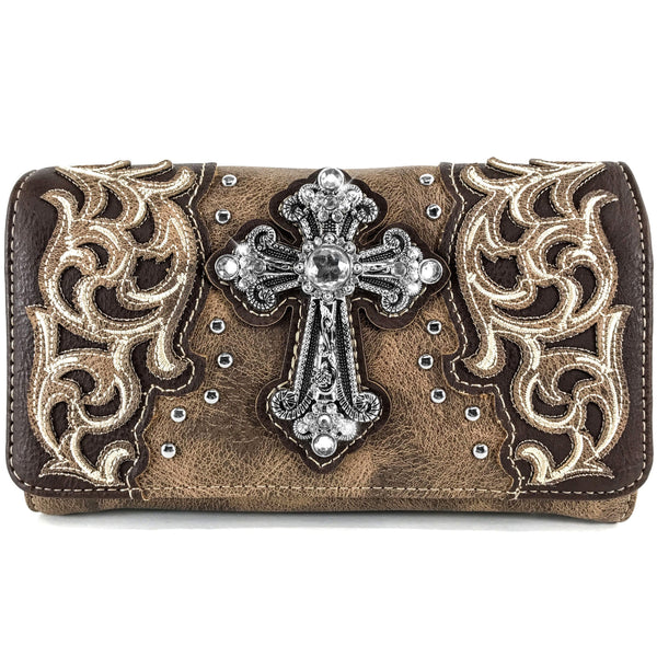 Cross Western Women's Brown Wallet Clutch