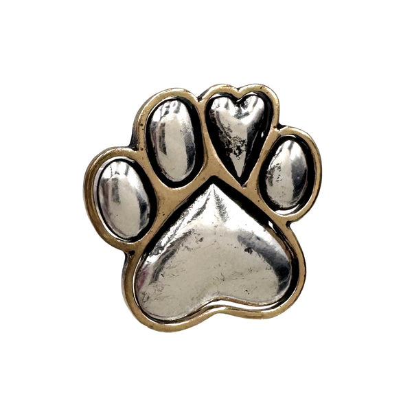 Paw Shape Heart Metal Stretch Ring