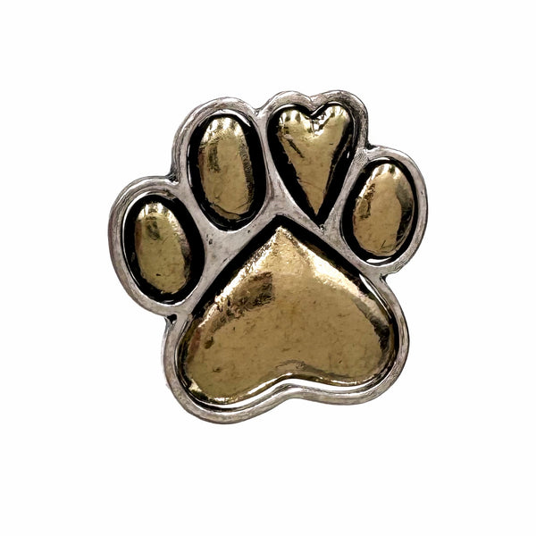 Paw Shape Heart Metal Stretch Ring