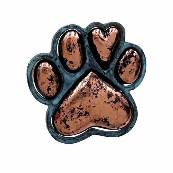 Paw Shape Heart Metal Stretch Ring