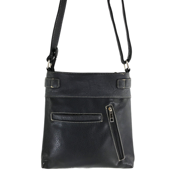 Cross Floral Embroidery Crossbody Purse