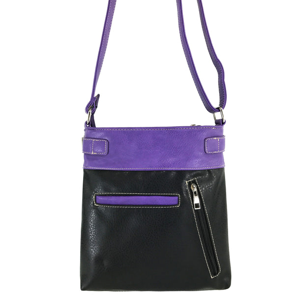 Cross Floral Embroidery Crossbody Purse