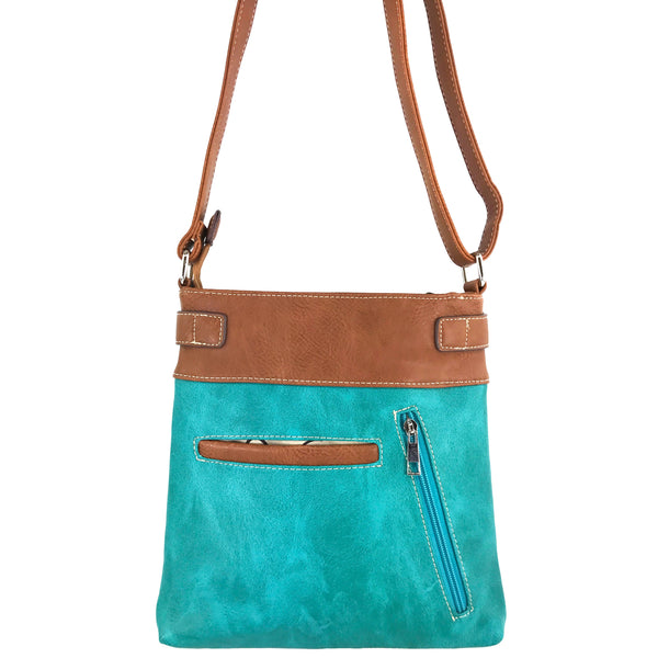 Cross Floral Embroidery Crossbody Purse