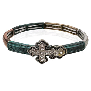 Faith Hope Cross Stretch Bracelet