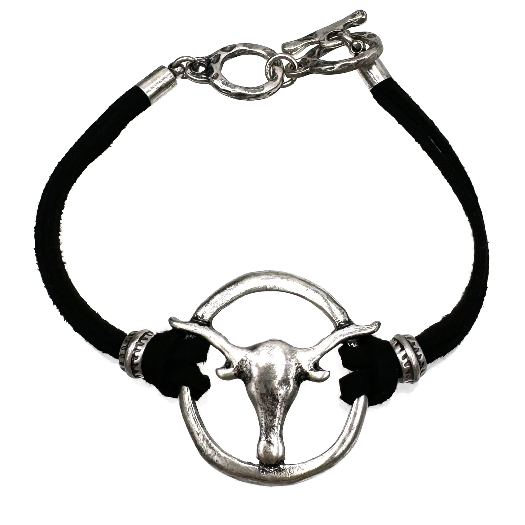 Longhorn Charm Suede Bracelet