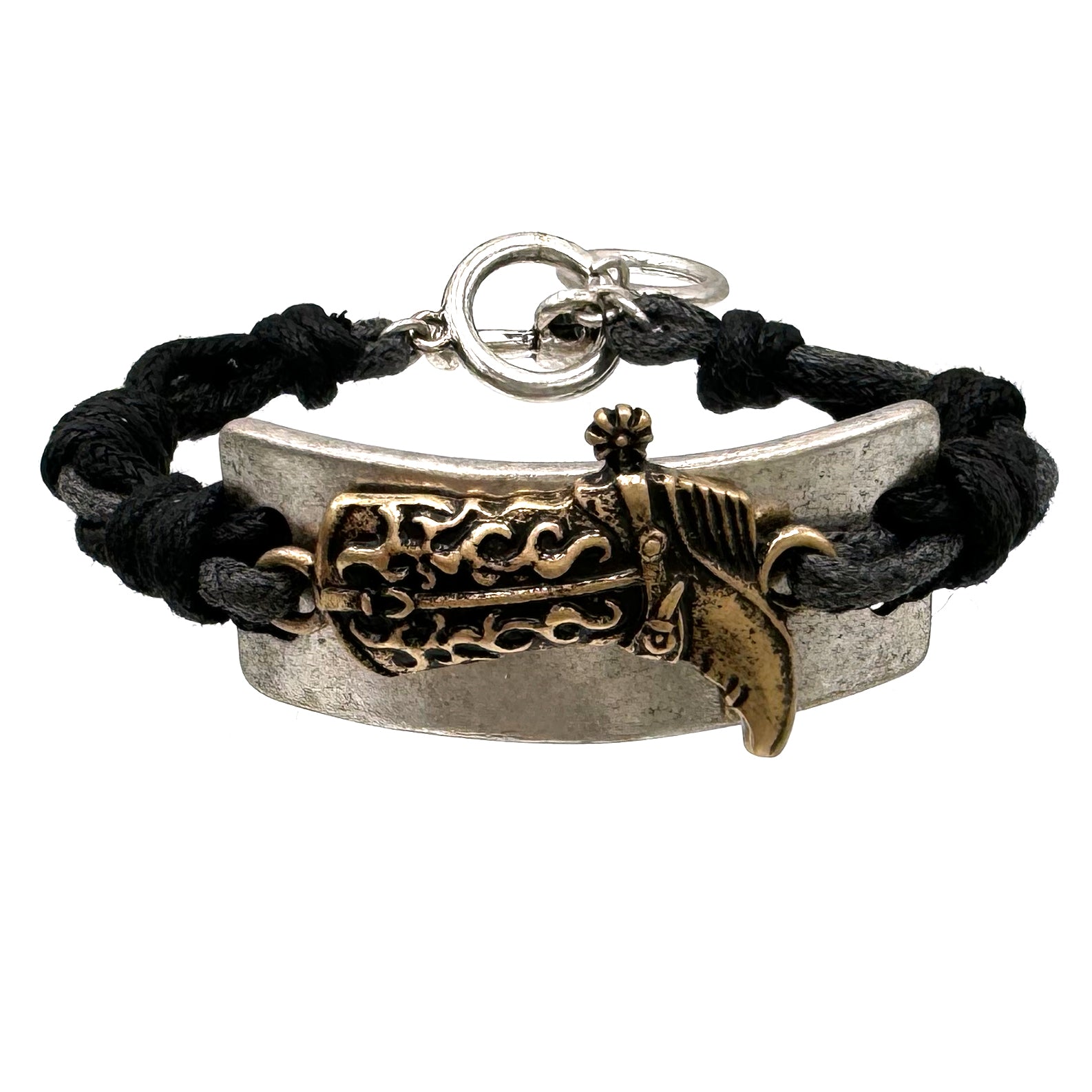 Western Cowboy Boots Spur Rope Bracelet