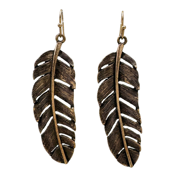 Large Realistic Feather Earrings