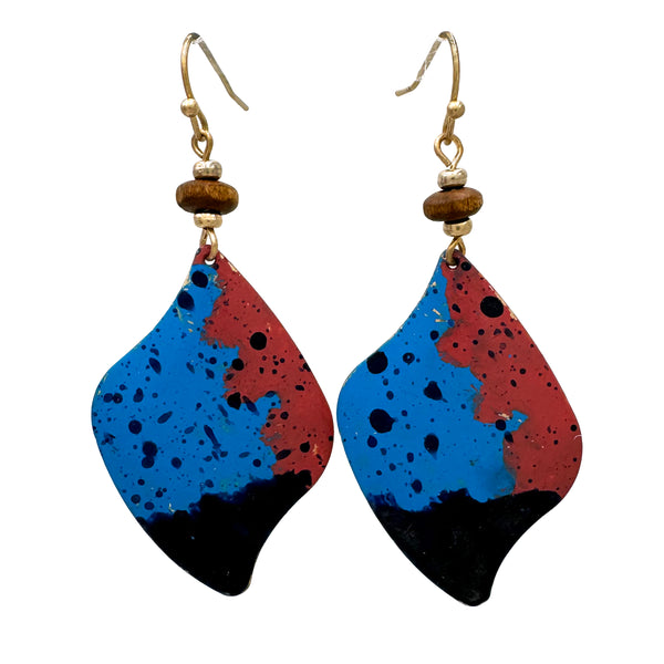 Geometric Painted Earrings