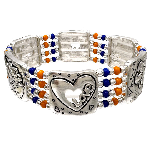 Love Hope Faith Stretch Beaded Bracelet