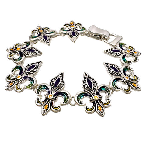 Fleur De Lis Multi Color Bracelet