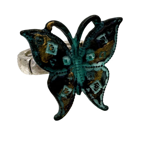 Butterfly Patina Stretch Ring