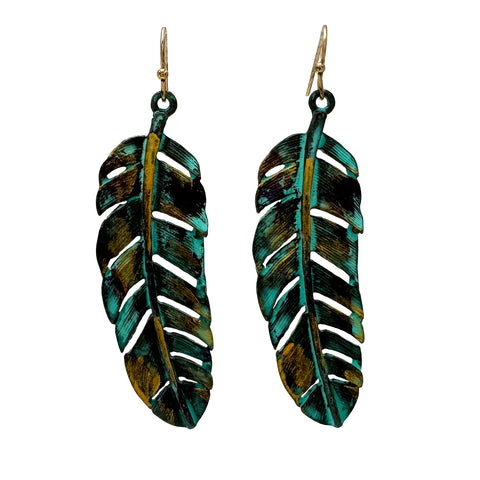 Large Realistic Feather Earrings