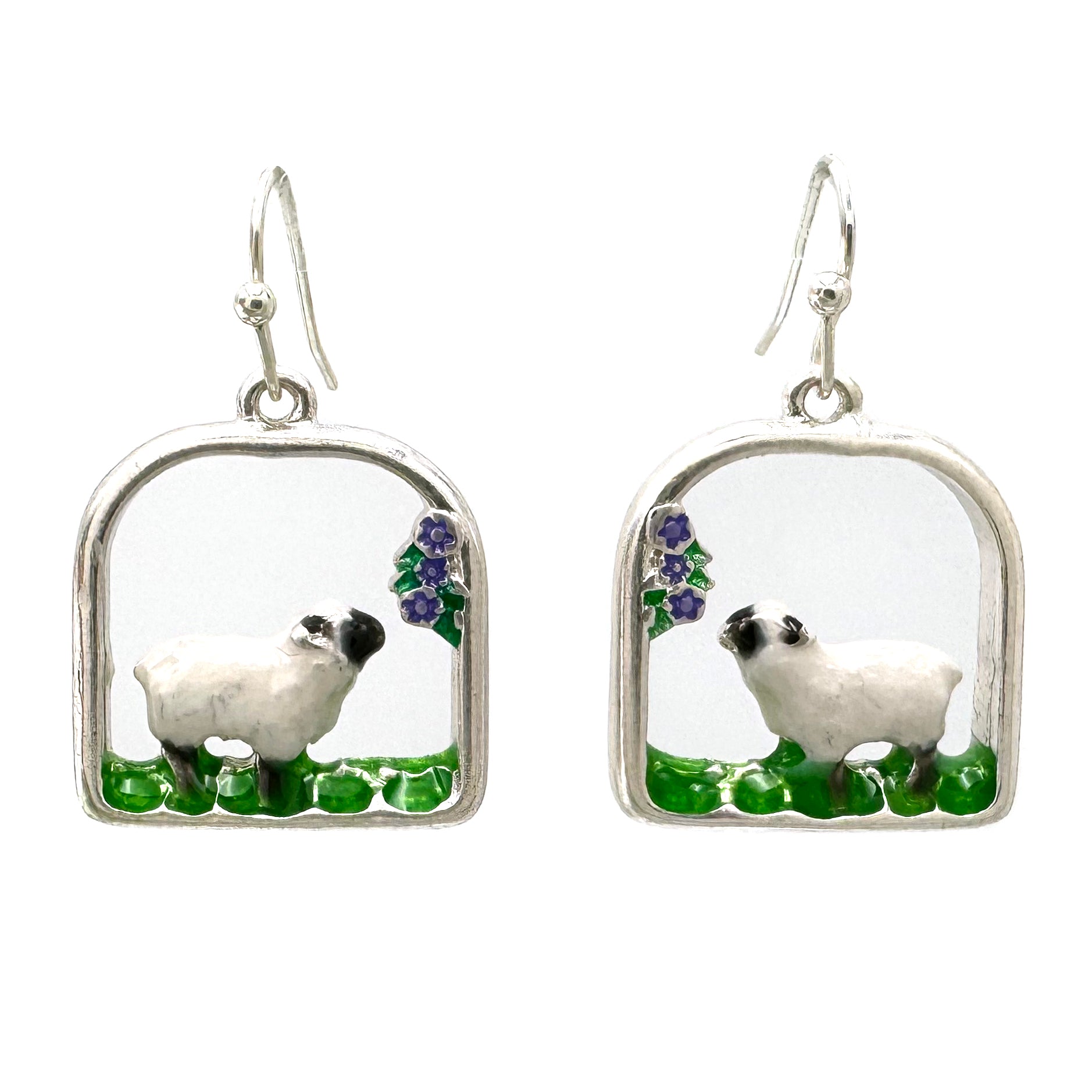 3D Sheep Picture Earrings