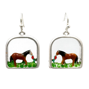 3D Horse Picture Earrings