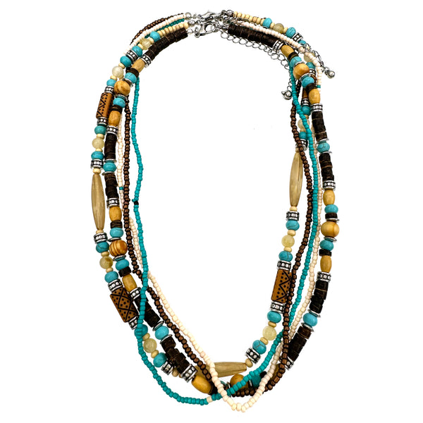 Five Strand Southwestern Beaded Necklace