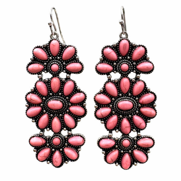 Turquoise Stones Drop Earrings