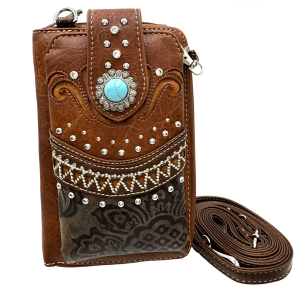 Bella Print Western Phone Wallet