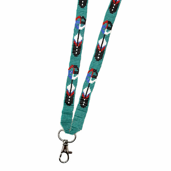 Southwestern Beaded Lanyard ID Badge Holder