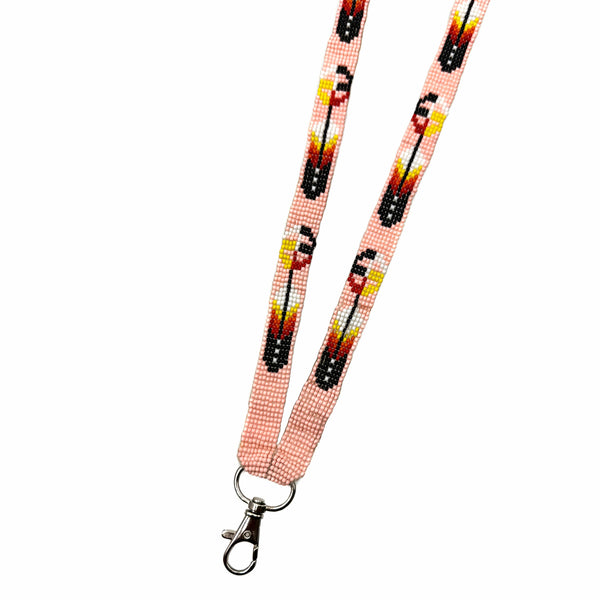 Southwestern Beaded Lanyard ID Badge Holder