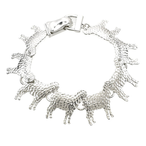 Silver Metal Sheep Bracelet