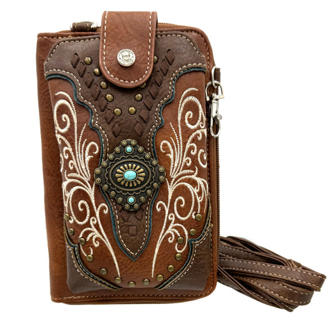 Western Crossbody Phone Wallet Purse