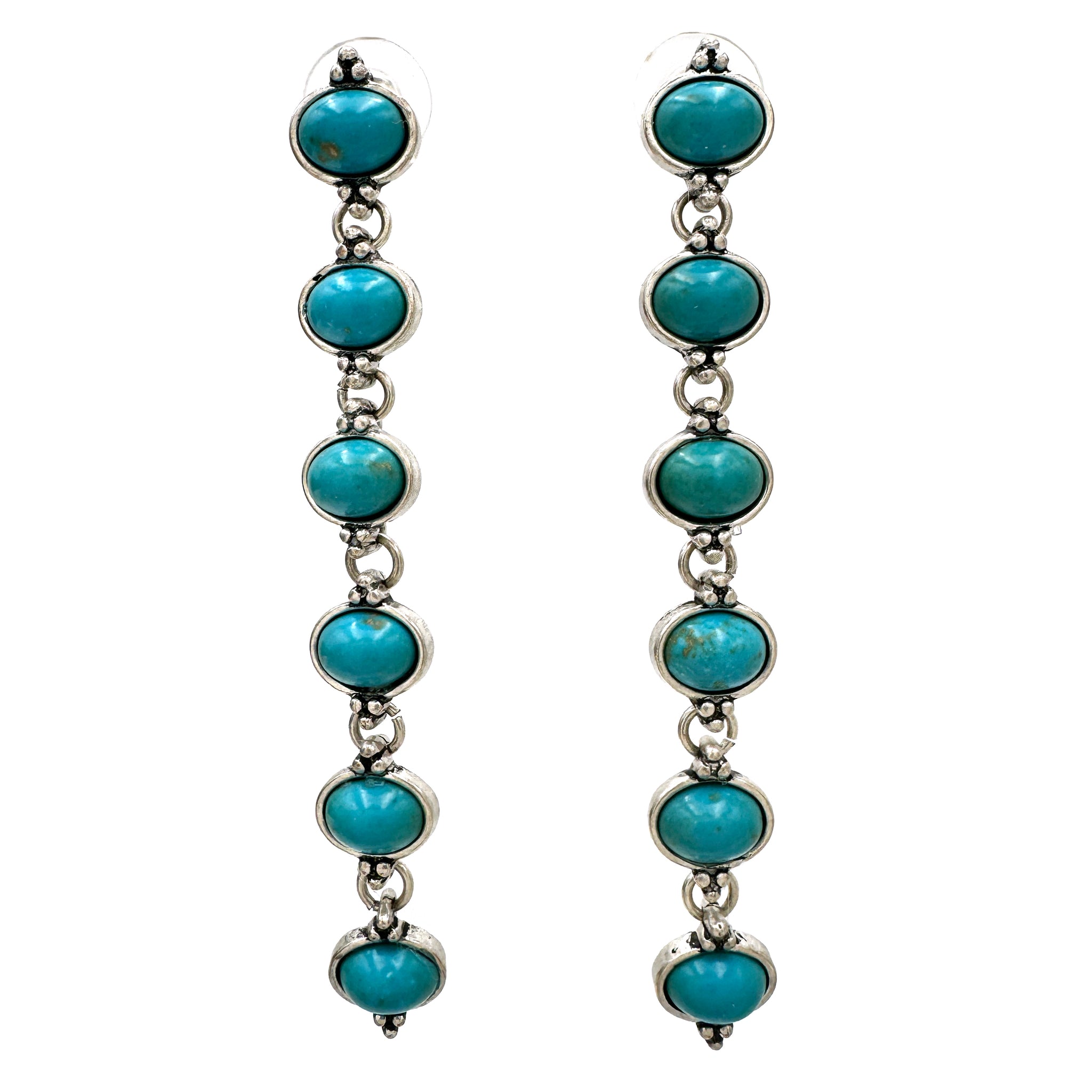 Turquoise Stones Drop Earrings