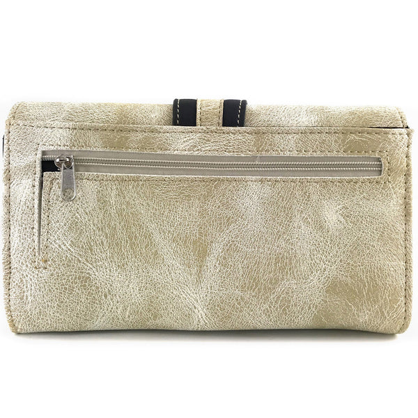 Western Shine Belt Buckle Crossbody Wallet