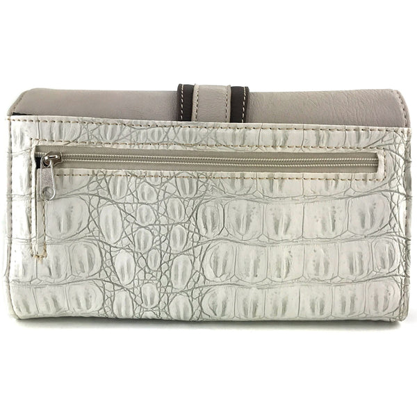 Croc Pu Leather Buckle Crossbody Wallet