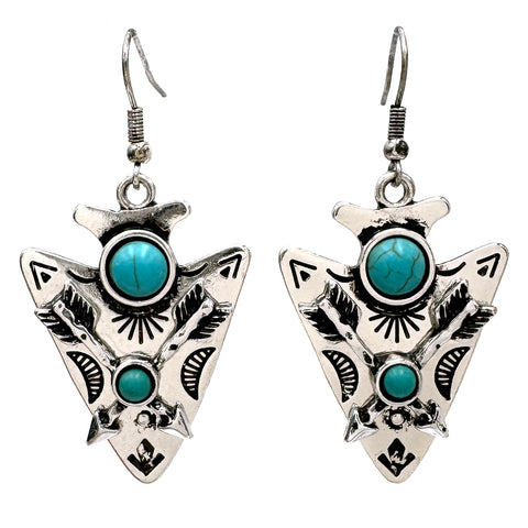 Arrowhead and Arrows Native Earrings