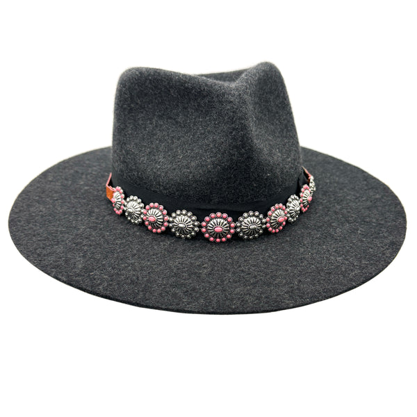 Western Turquoise Sun Concho Hat Band