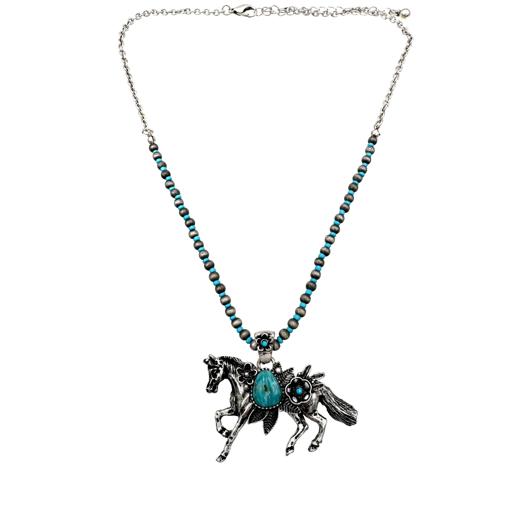 Farm Animal Western Navajo Turquoise Beads Necklace