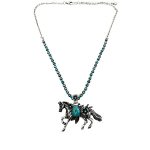 Farm Animal Western Navajo Turquoise Beads Necklace