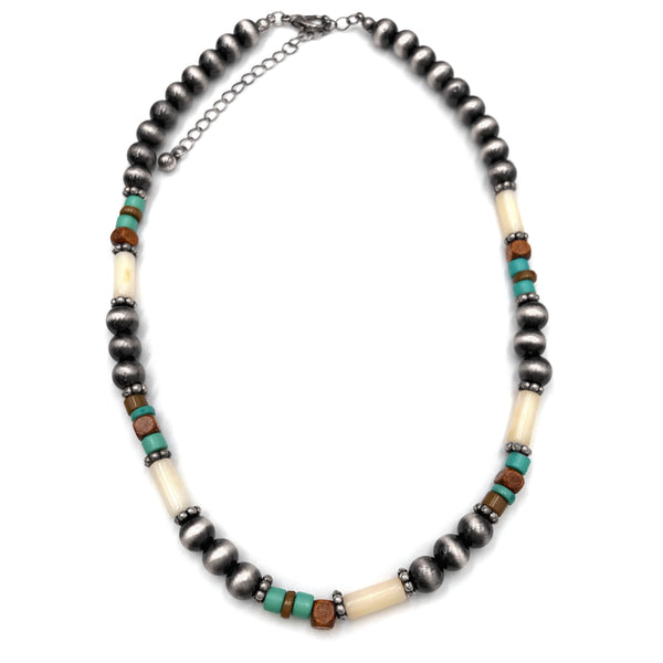 Navajo Color Beaded Collar Necklace