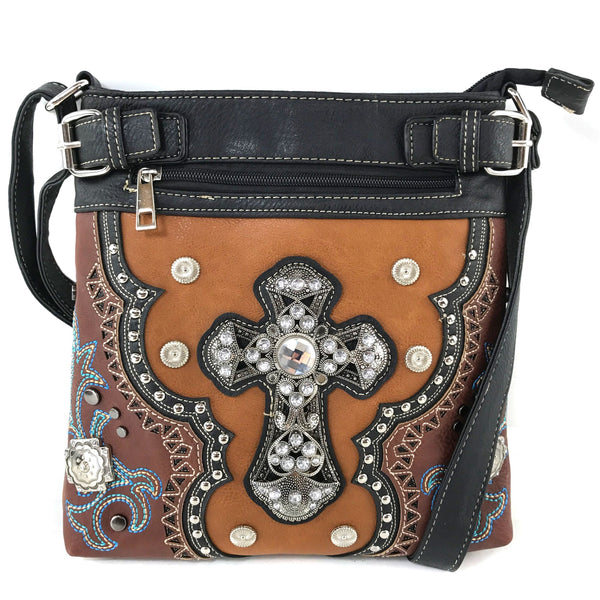 Rustic Western Cross Messenger Bag