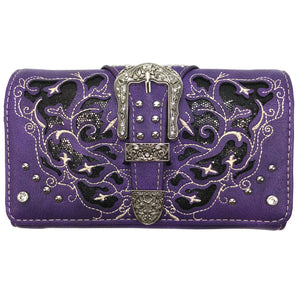 Western Women's Cowgirl Shine Buckle Wallet