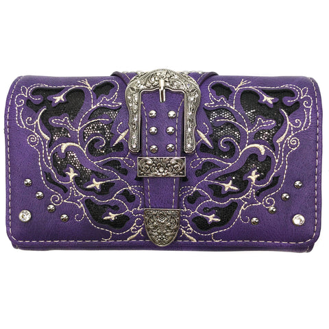 Western Women's Cowgirl Shine Buckle Wallet
