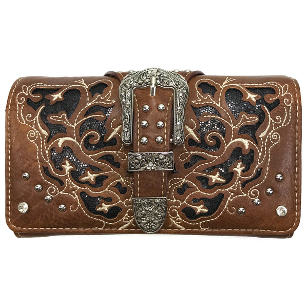 Western Women's Cowgirl Shine Buckle Wallet