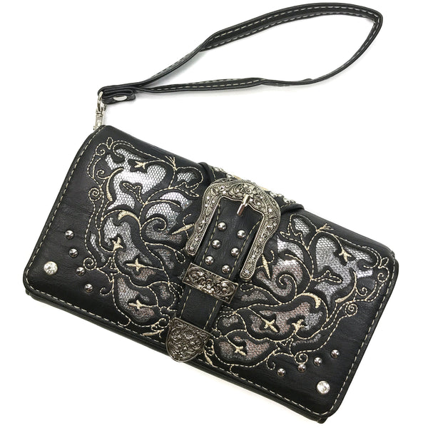 Western Women's Cowgirl Shine Buckle Wallet