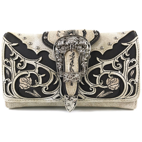 Western Floral Vine Wallet
